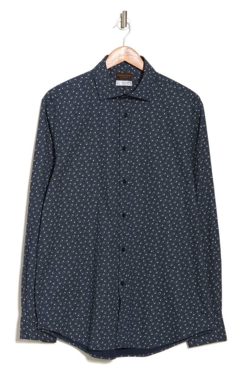 Thomas Dean Printed Stretch Dress Shirt, Alternate, color,