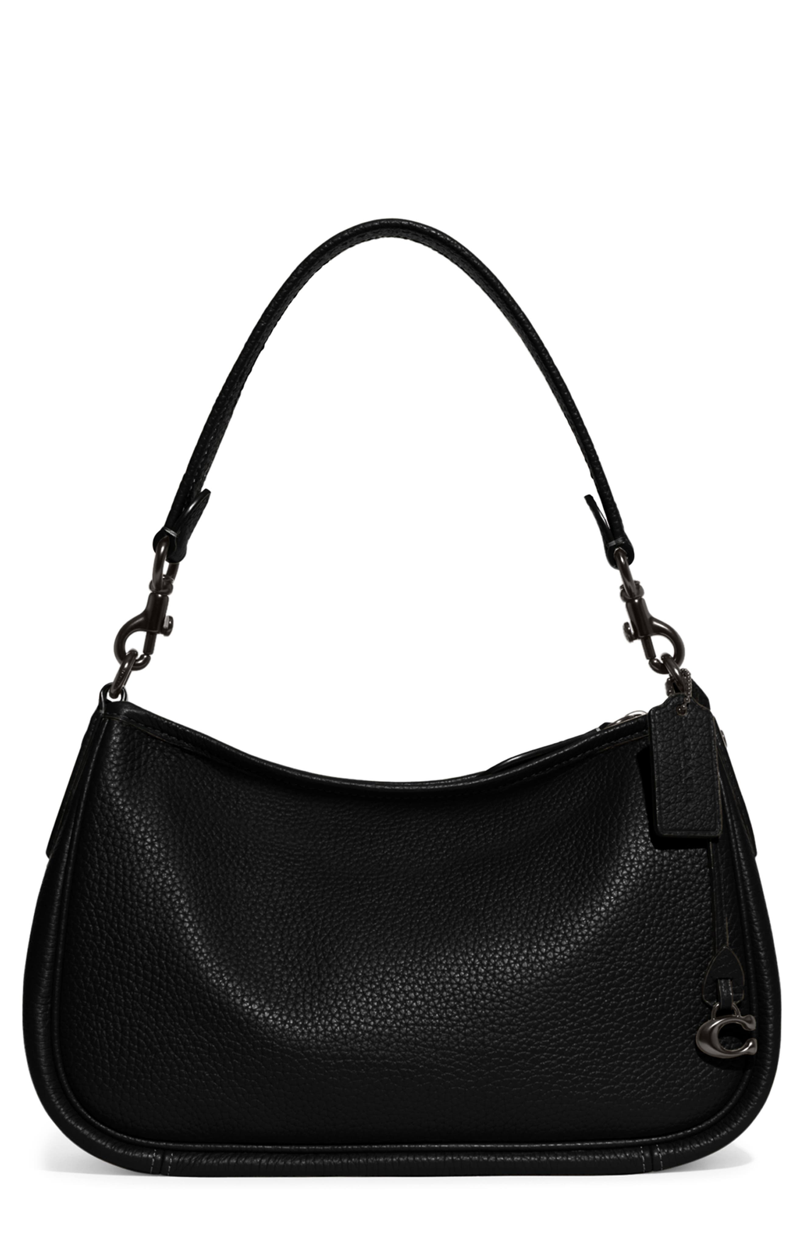 Cary Soft Pebbled Leather Crossbody Bag, Main, color, BLACK/ BLACK