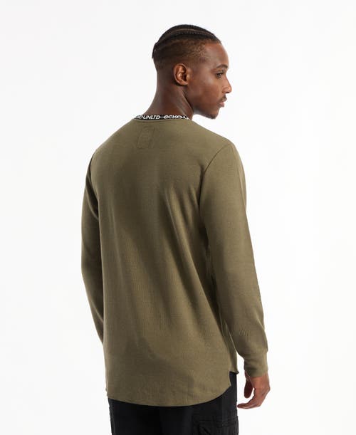 Ecko Unltd . Keep Your Head Up Thermal Top In Olive