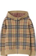 Burberry Check Wool Zip Hoodie