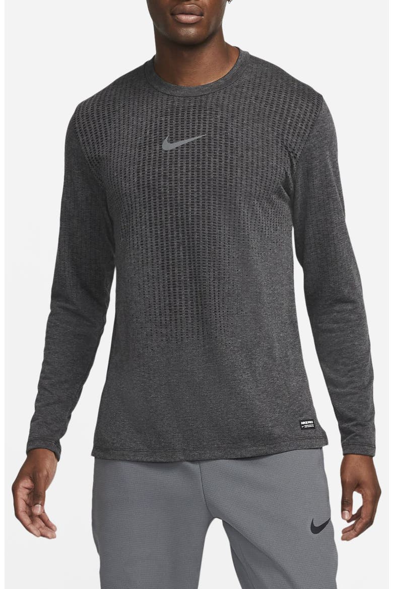 Pro Dri-FIT ADV Long Sleeve Top, Alternate, color, BLACK/ IRON GREY