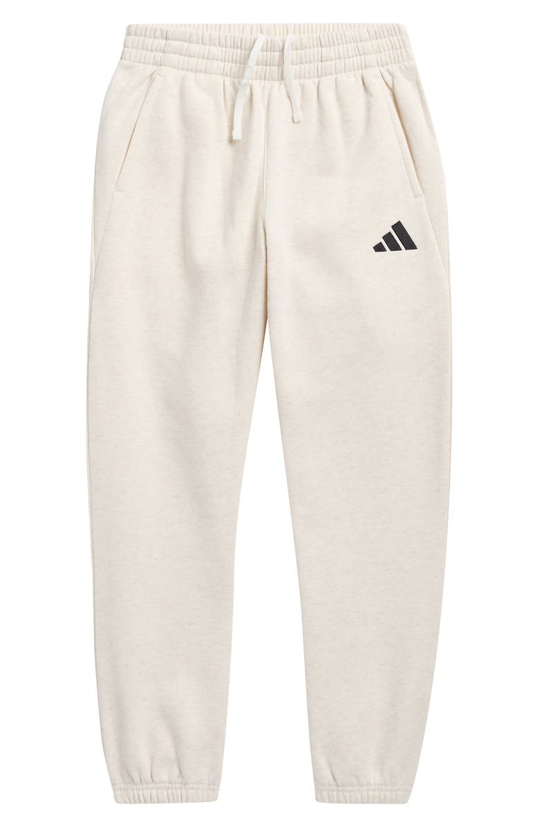 adidas Kids' Fleece Pants, Main, color, Oatmeal Heather