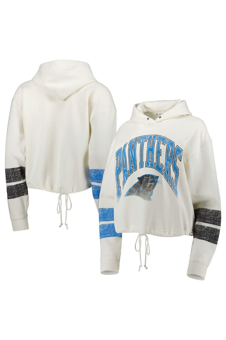Women's '47 Oatmeal Carolina Panthers Harper Pullover Hoodie, Main, color, Oatmeal