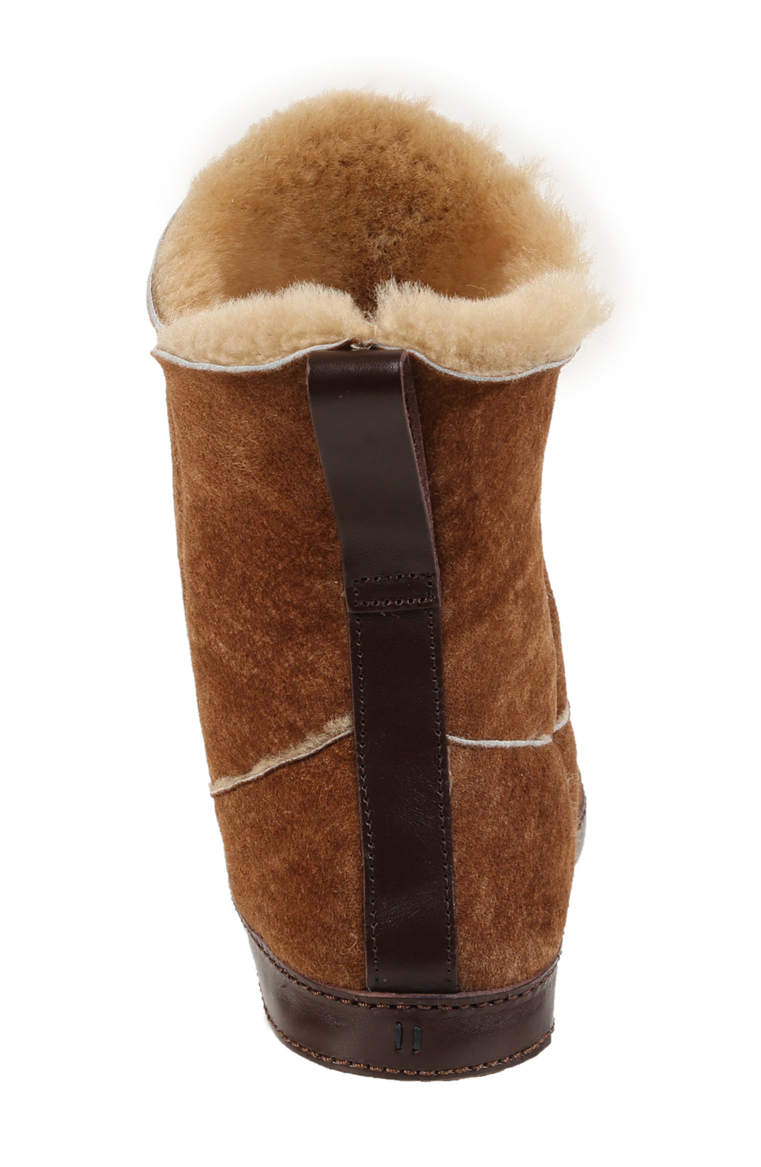 Ross & Snow Gemma Genuine Shearling Slipper Bootie, Alternate, color, 