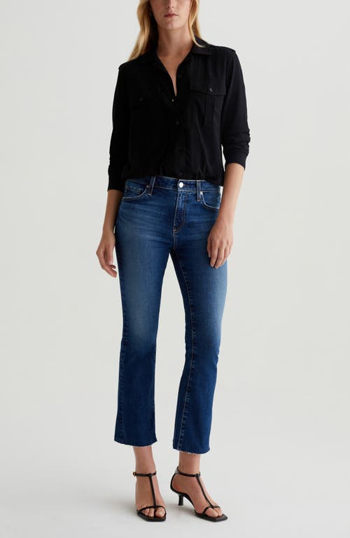 Ag Farrah Mid Rise Crop Bootcut Jeans In Forgotten