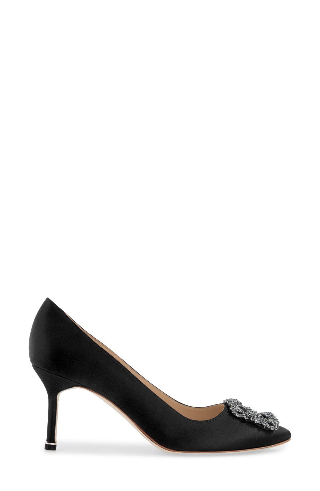Hangisi Pointed Toe Pump, Alternate, color, BLACK SATIN