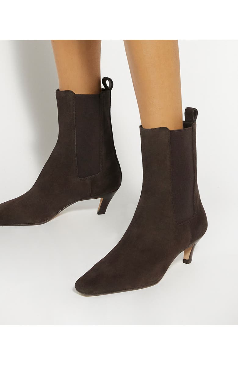 Dune London Odele Snip Toe Chelsea Boot, Alternate, color, Brown