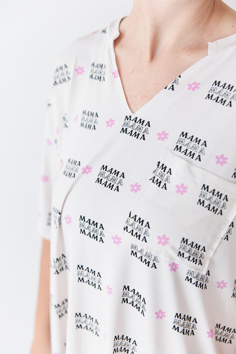 Women's Oversized Sleep Shirt | Mama, Alternate, color, ivo