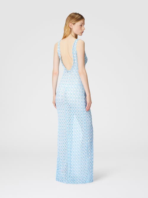 Missoni Long Cover-up With Open Back In Light Blue