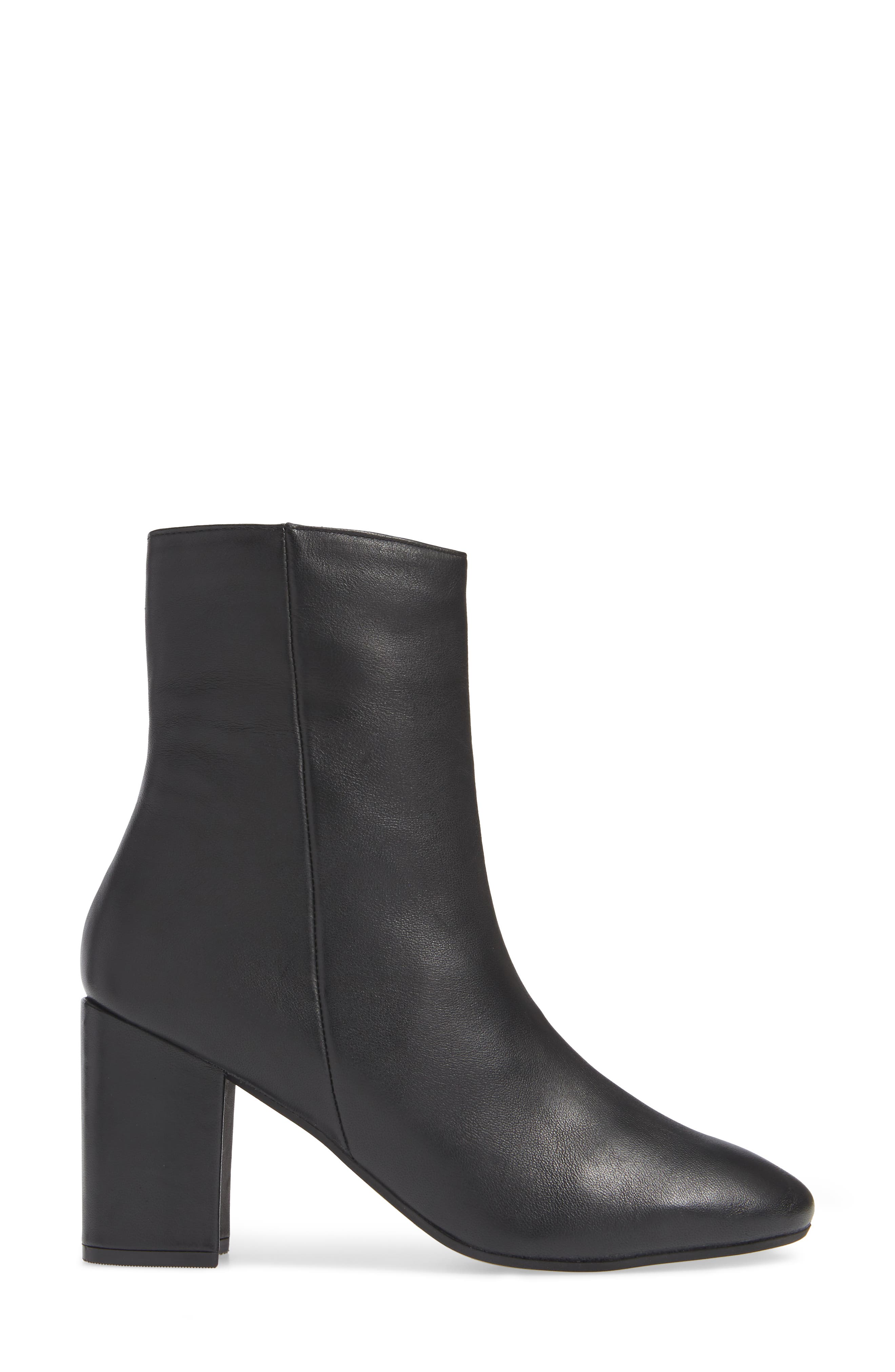 Elise Leather Bootie, Alternate, color, BLACK