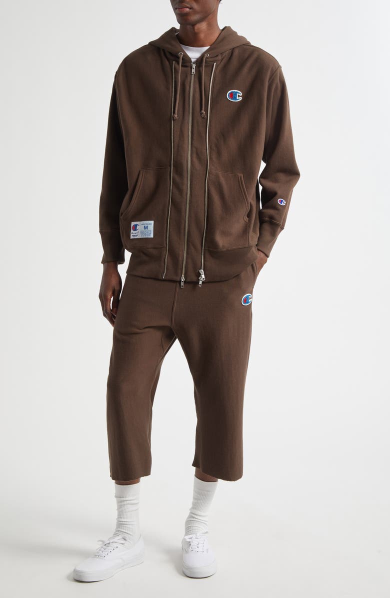Undercover x Champion Reverse Weave<sup>®</sup> Cotton Fleece Hoodie, Alternate, color, Brown