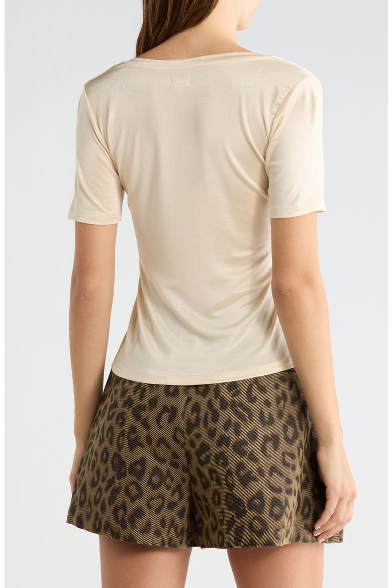Felice U-Neck Crop T-Shirt, Alternate, color, BONE