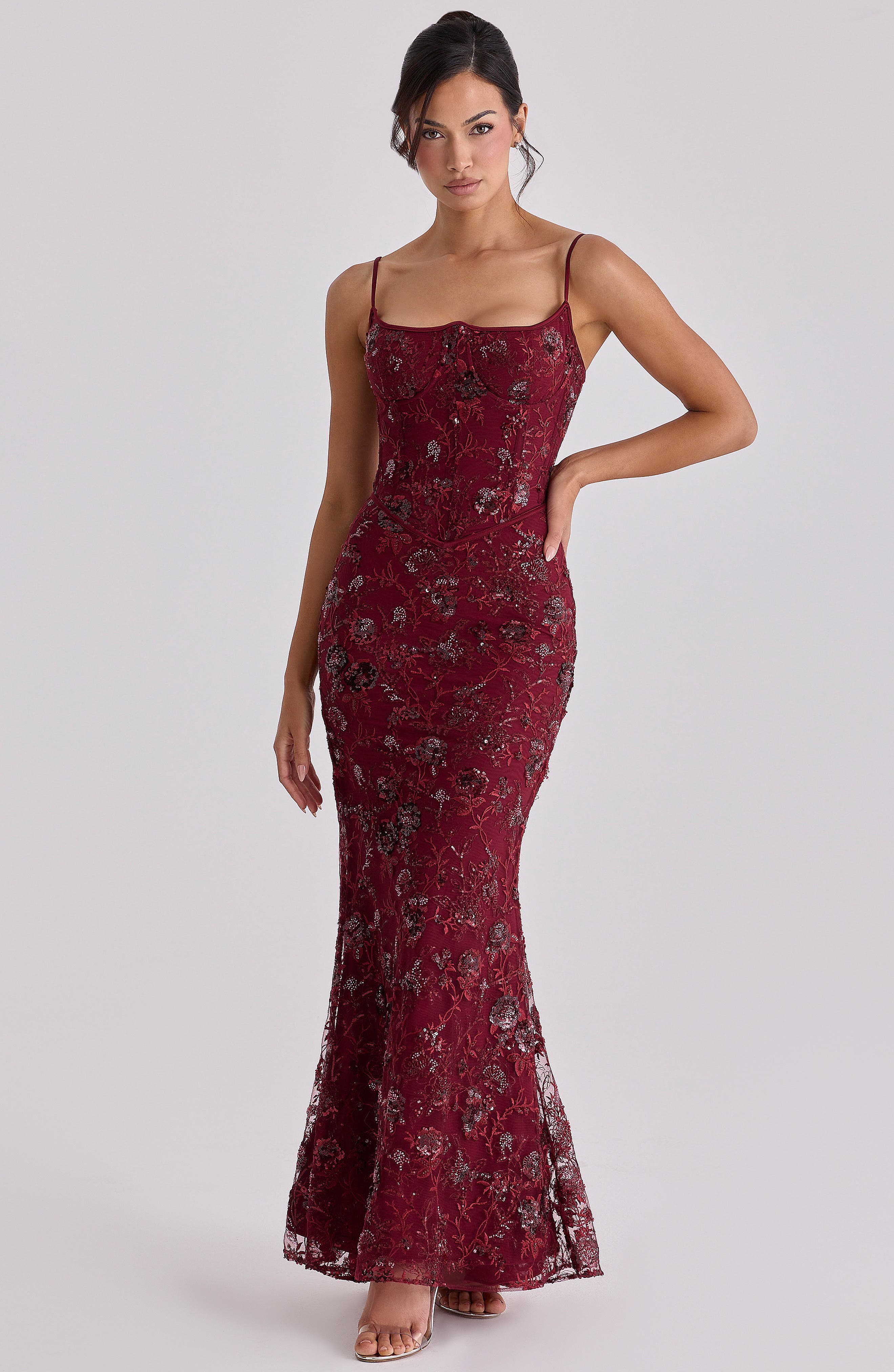 garden cocktail wedding guest dress S Floral Matte Satin Maxi for Weddings puff sleeve midi Color:#16-Zinnwaldite Elegant Navy e Midi floral dress for women
