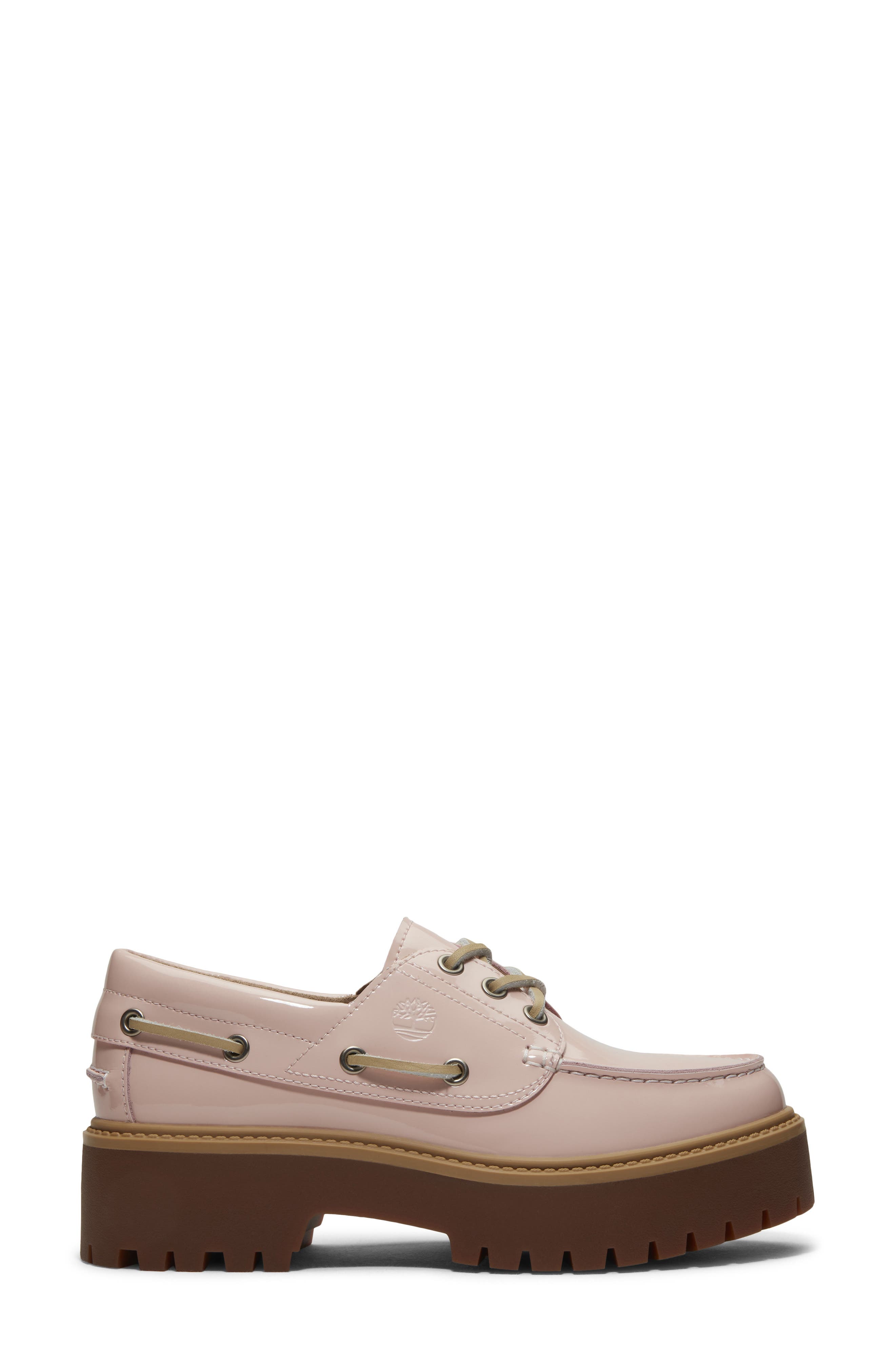 Stone Street Platform Boat Shoe, Alternate, color, LIGHT PINK PATENT LEATHER