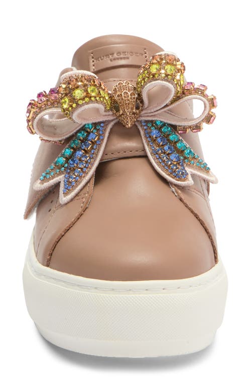 Kurt Geiger London Laney Bow Sneaker In Brown