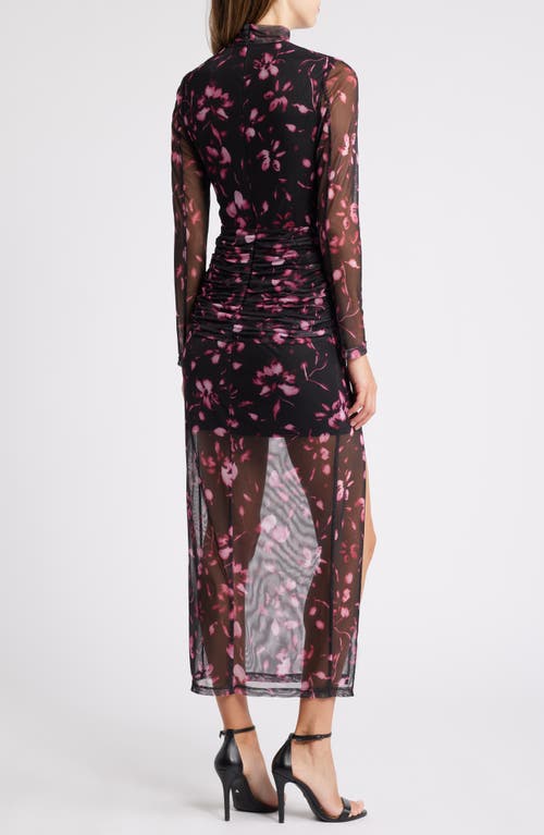 HUTCH HUTCH FLORAL PRINT LONG SLEEVE DRESS