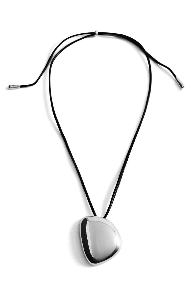 MANGO Pendant Slider Necklace, Main, color, Silver