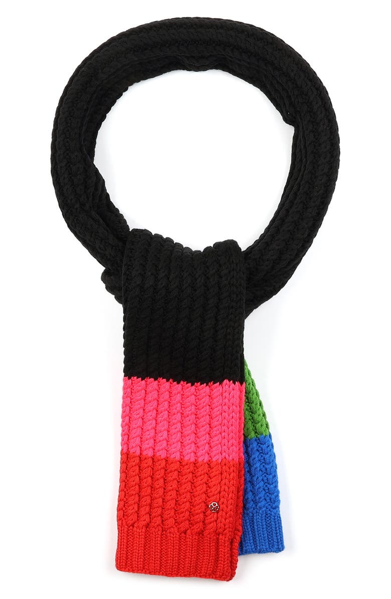 Kate Spade New York marble cable knit scarf, Alternate, color, 