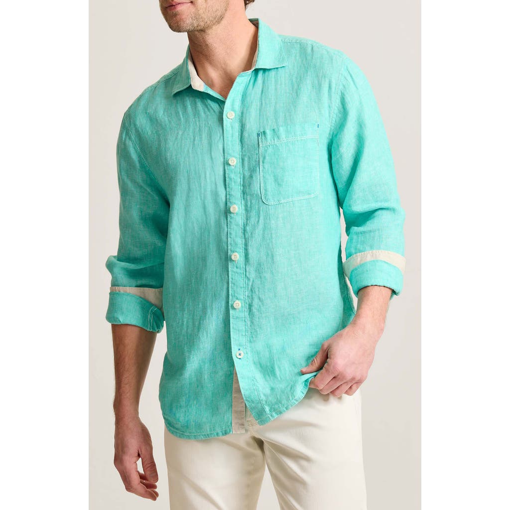 Tommy Bahama Paradise Breezer Linen Button-up Shirt In Tea Leaf