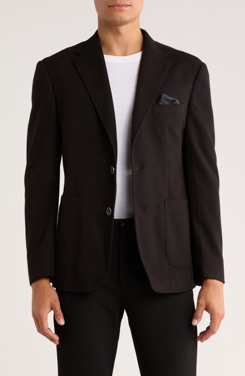 Solid Pique Knit Sport Coat (Short, Regular, Long & Big)