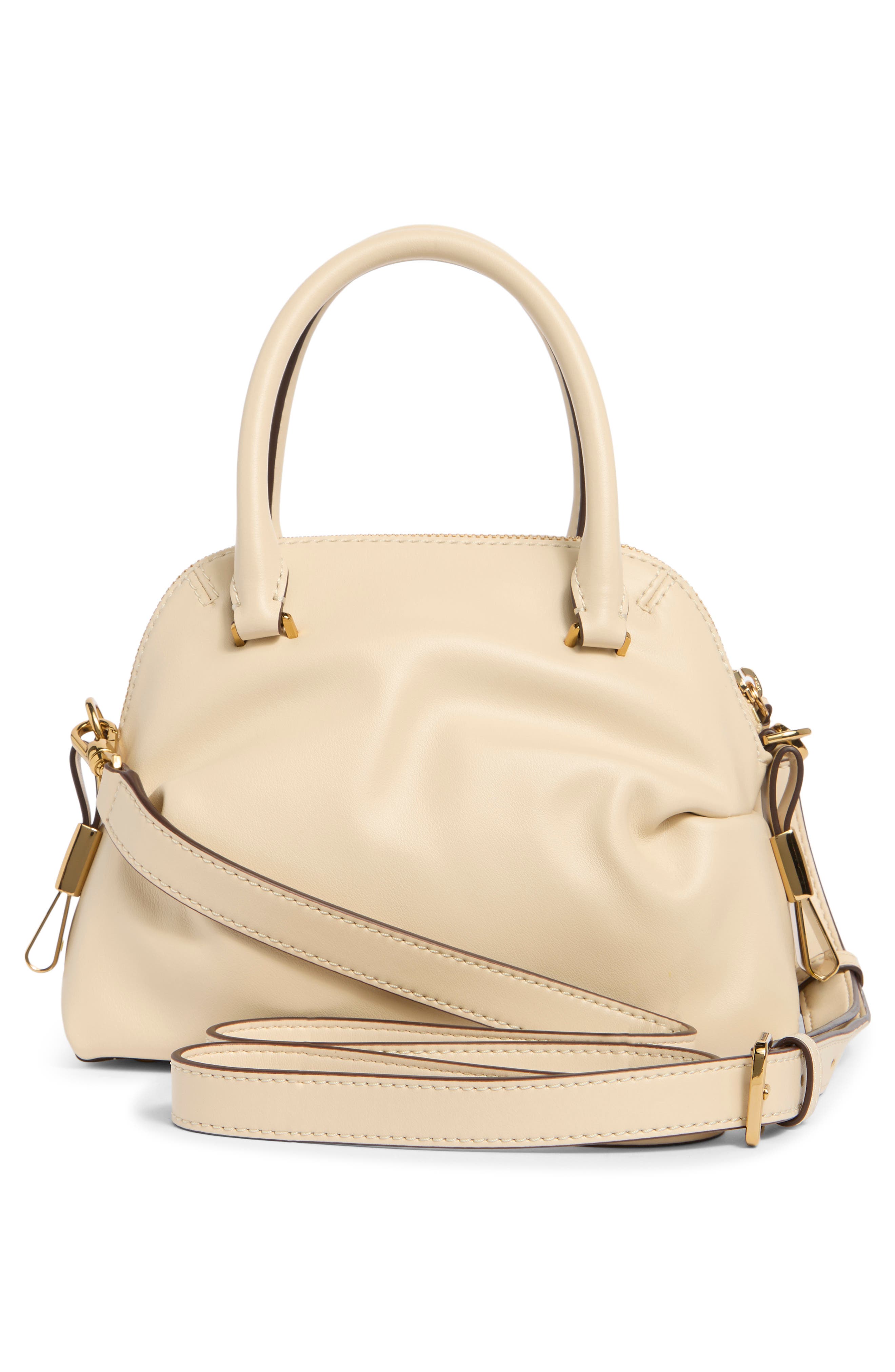 Charlaine Leather Satchel, Alternate, color, BRIE