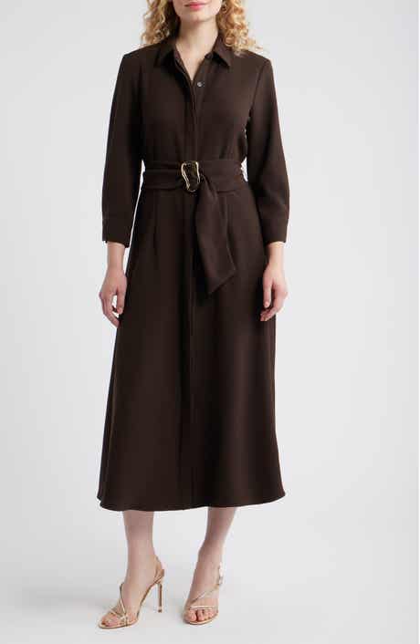 Belted Midi Shirtdress