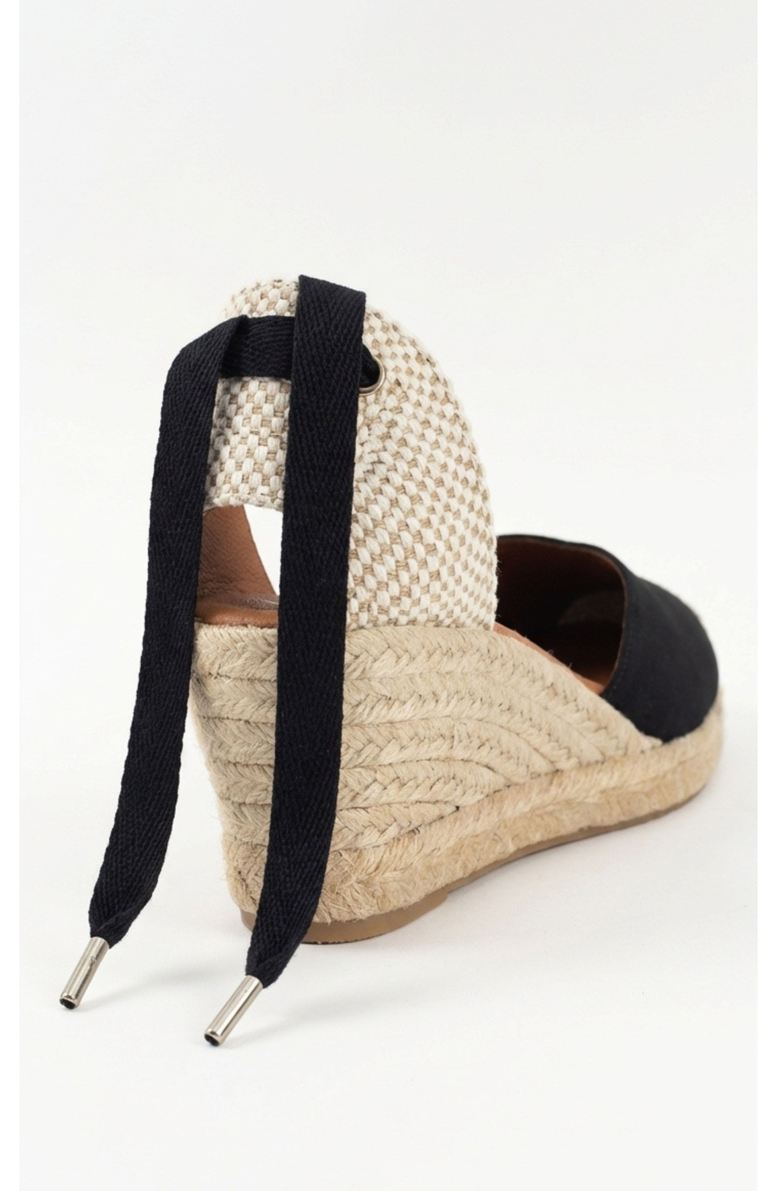 Jimena Medium-Lace Espadrille, Alternate, color, black