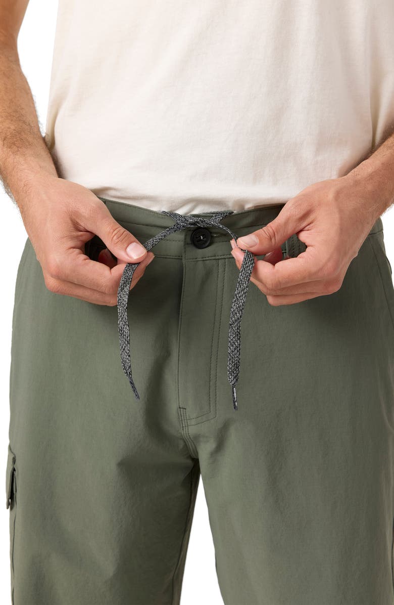 O'Neill TRVLR Hybrid Cargo Shorts, Alternate, color, Dark Olive