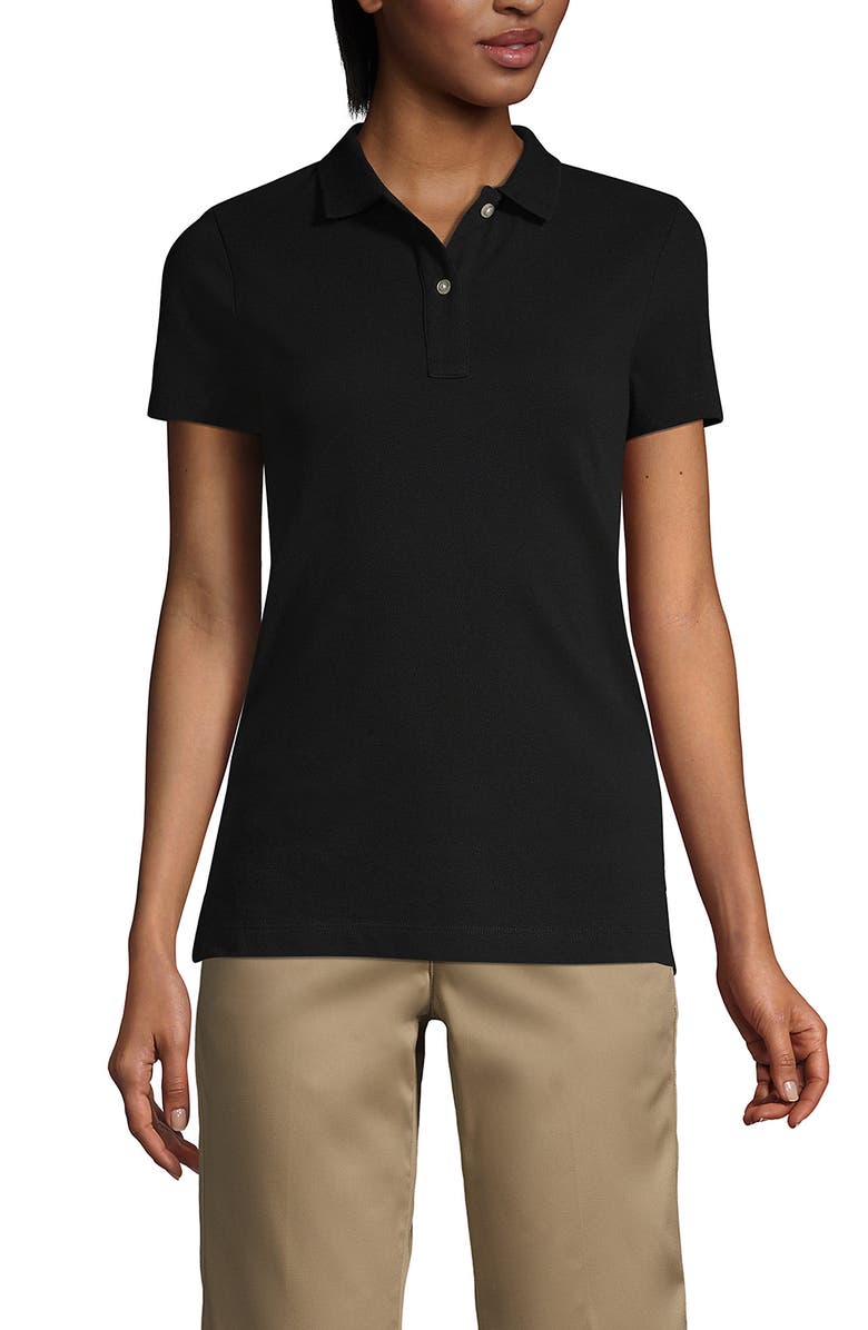 Lands' End School Uniform Young  Short Sleeve Feminine Fit Mesh Polo Shirt, Main, color, 