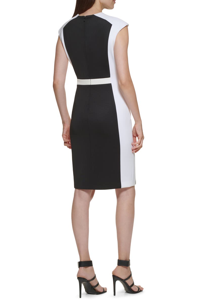 Calvin Klein Colorblock Sleeveless Sheath Dress, Alternate, color,