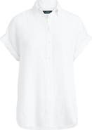 Lauren Ralph Lauren Short Sleeve Linen Button-Up Shirt