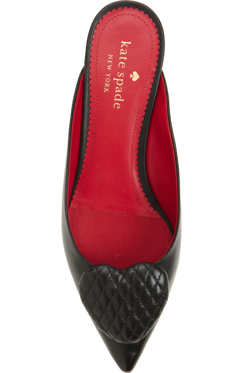 Kate Spade New York zola heart mule, Alternate, color, Black