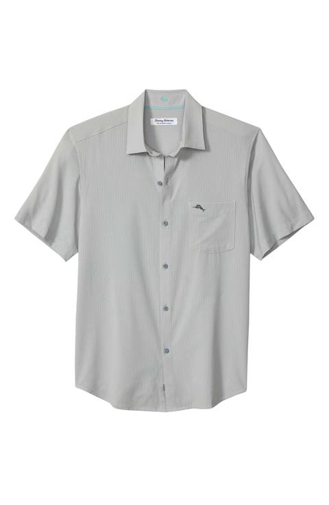 Bahama Coast Venice Vines IslandZone® Short Sleeve Button-Up Shirt (Big & Tall)