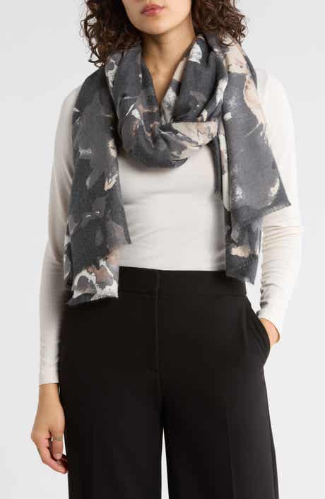 Vince Camuto Inky Floral Supersoft Wrap Scarf