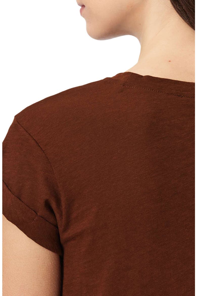 Anna Cotton T-Shirt, Alternate, color, RUST BROWN