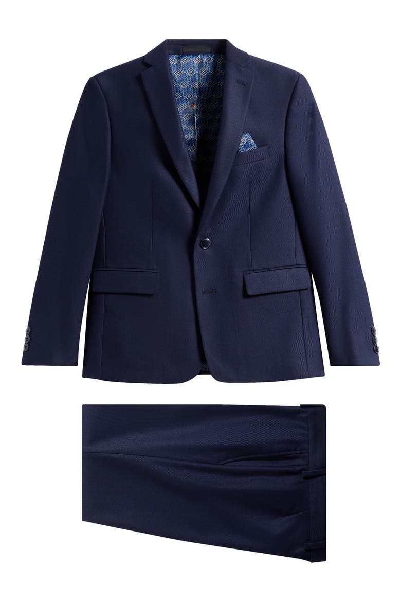 Kids' Solid Two-Piece Suit, Main, color, DARKBLUE
