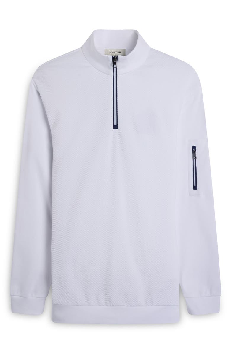 Bugatchi Soft Touch Quarter Zip, Alternate, color, White