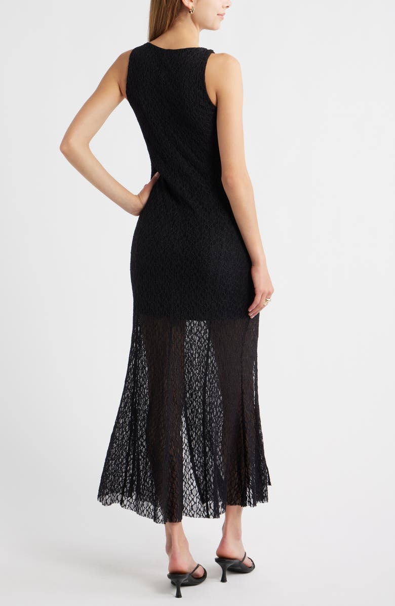 Open Edit Sleeveless Lace Maxi Dress, Alternate, color, Black