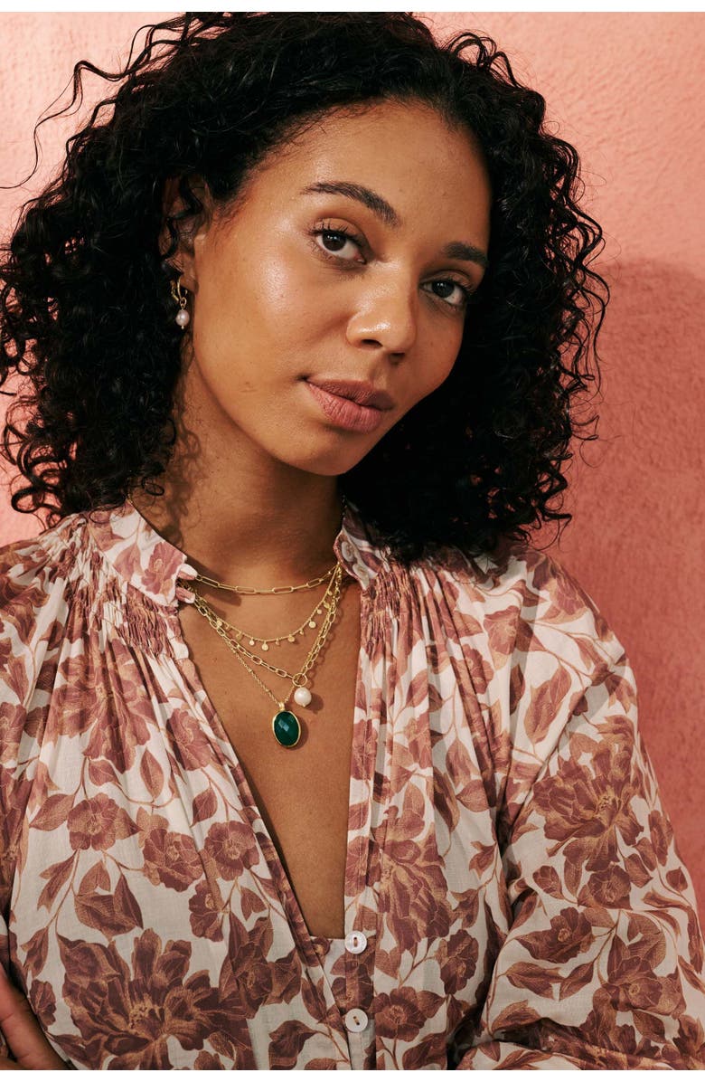 Murkani Green Onyx Pendant Necklace, Alternate, color, Yellow Gold