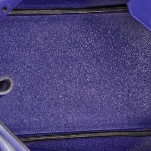 Pre-owned Hermes Hermes Birkin Handbag Blue Swift With Palladium Hardware 30