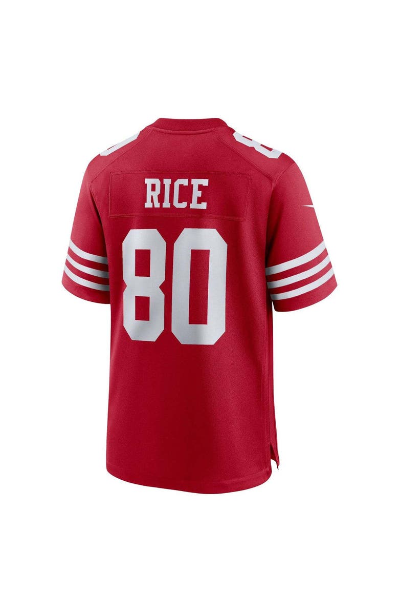 Nike Men's Nike Jerry Rice Scarlet San Francisco 49ers Retired Team Player Game Jersey, Alternate, color, Scarlet