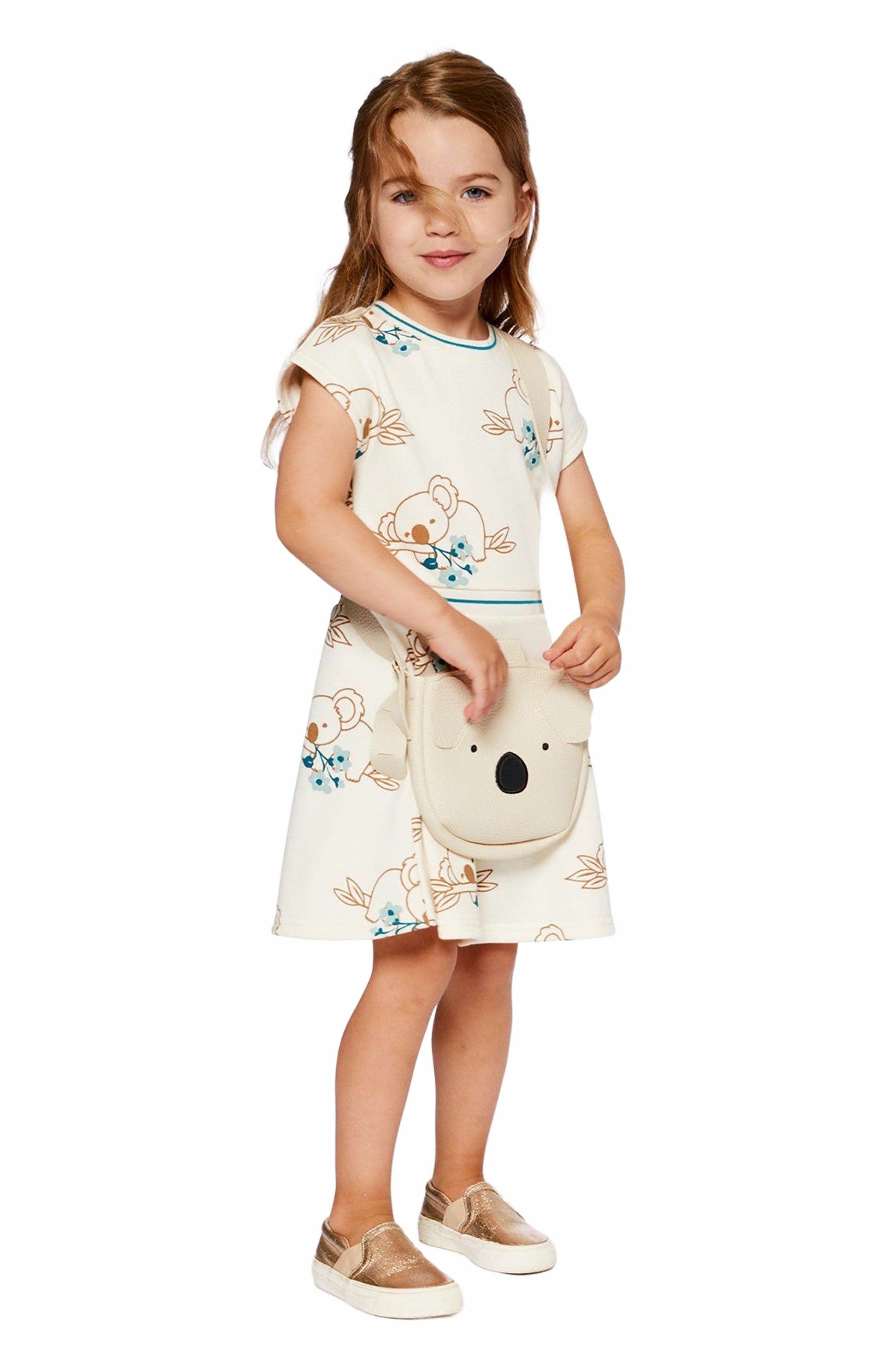 Deux par Deux Girl's Koala Bag Beige, Alternate, color, 