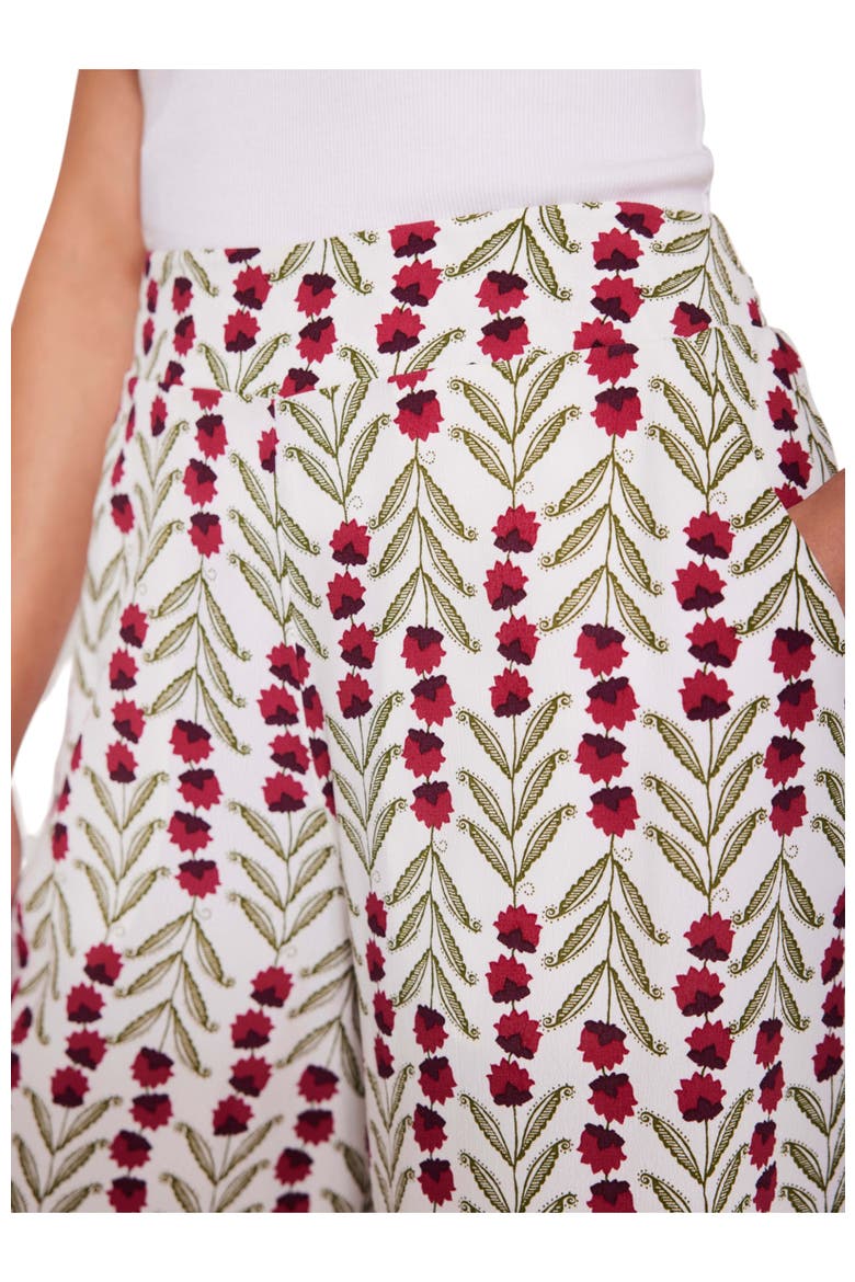 Print Wide Leg Trouser, Alternate, color, Neutral