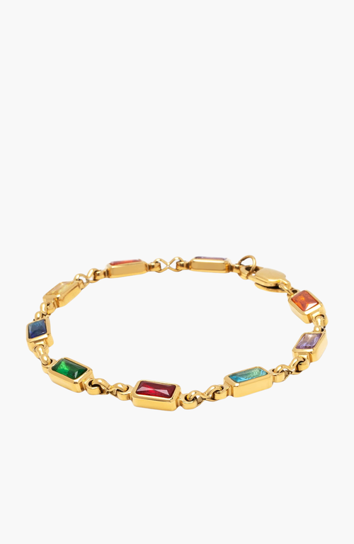 Nialaya Rectangular Tennis Bracelet In Gold