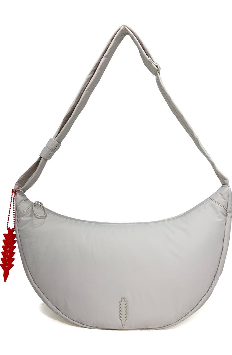 Thacker Cleo Large Crescent Crossbody Bag, Main, color, Linen