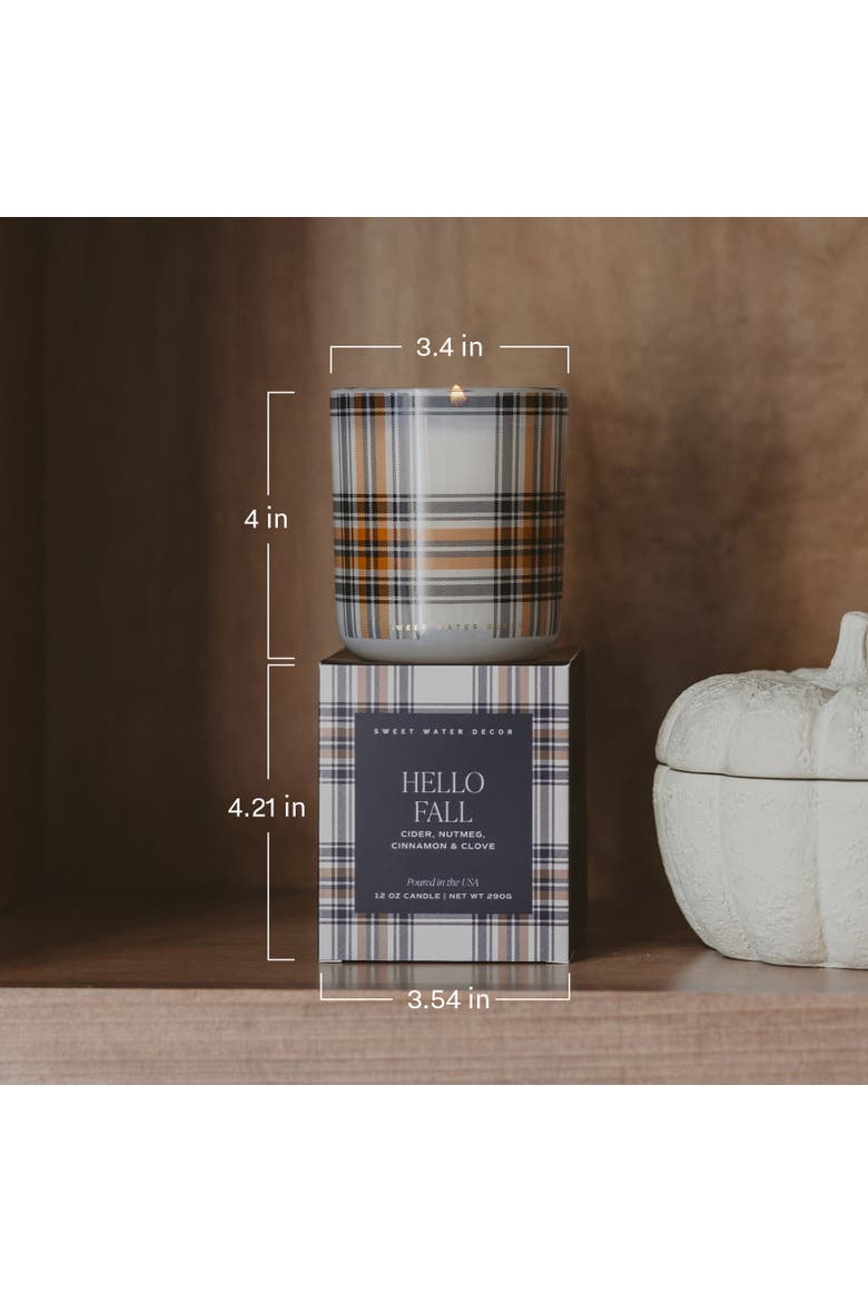 Premium Boxed Fall Candle, Alternate, color, Pumpkin Spice - Plaid Jar