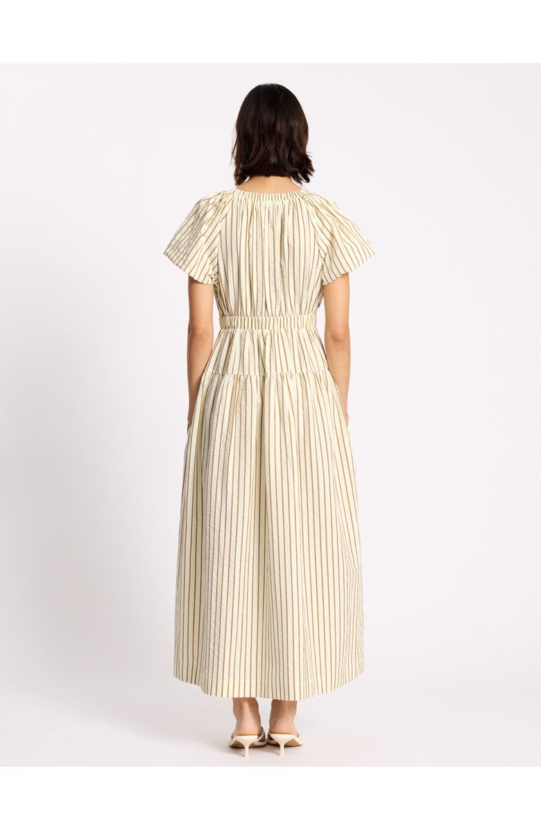 Albaray Stripe V-Neck Maxi Dress, Alternate, color, Neutral
