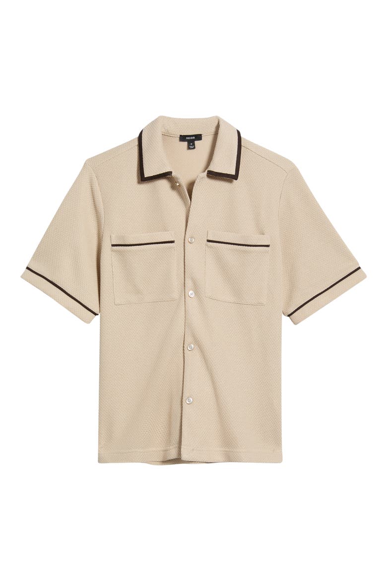 Weaver Camp Shirt, Main, color, STONE