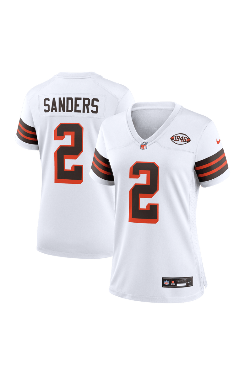 Nike Women's Nike Shedeur Sanders  White Cleveland Browns Alternate Game Jersey, Main, color, 