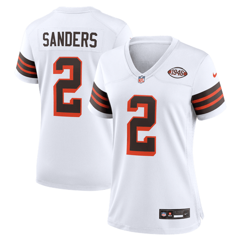 Women's Nike Shedeur Sanders  White Cleveland Browns Alternate Game Jersey